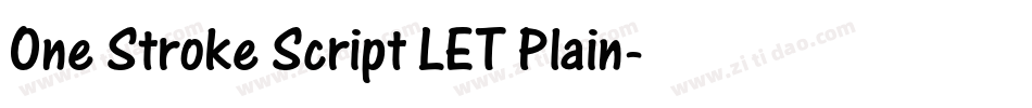 One Stroke Script LET Plain字体转换